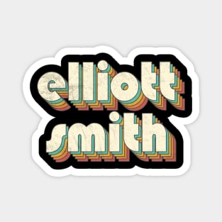 Retro Vintage Rainbow Elliott Letters Distressed Style Magnet