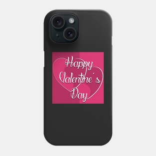 Happy Valentine's day greeting card with hearts background. Phone Case