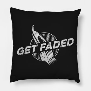 Get Faded Barber Gift Fresh Hair Cut Get Faded Logo Pillow