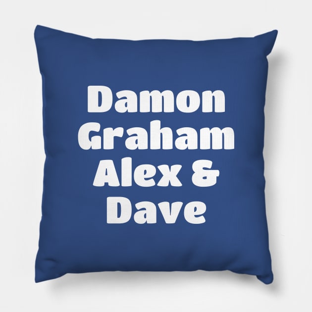 Blur Band Member White Type Pillow by kindacoolbutnotreally