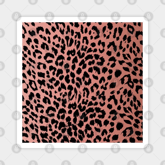 colorful leopard pattern Magnet by Eric Okore