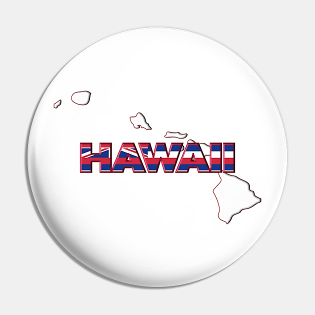 Hawaii Colored State Letters Pin by m2inspiration