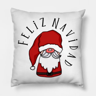 Funny Santa Claus and Feliz Navidad! Pillow