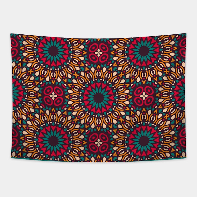 Beautiful Abstract African Pattern Tapestry by machmigo