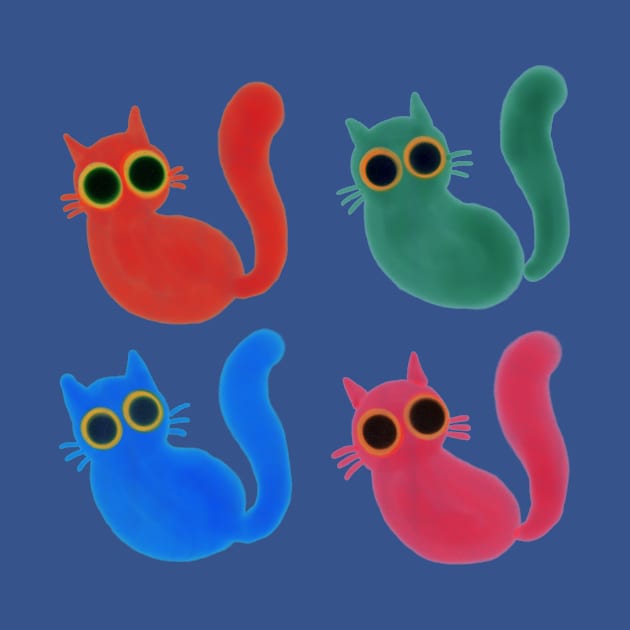 These Four Cats Stare At Everything by le_onionboi