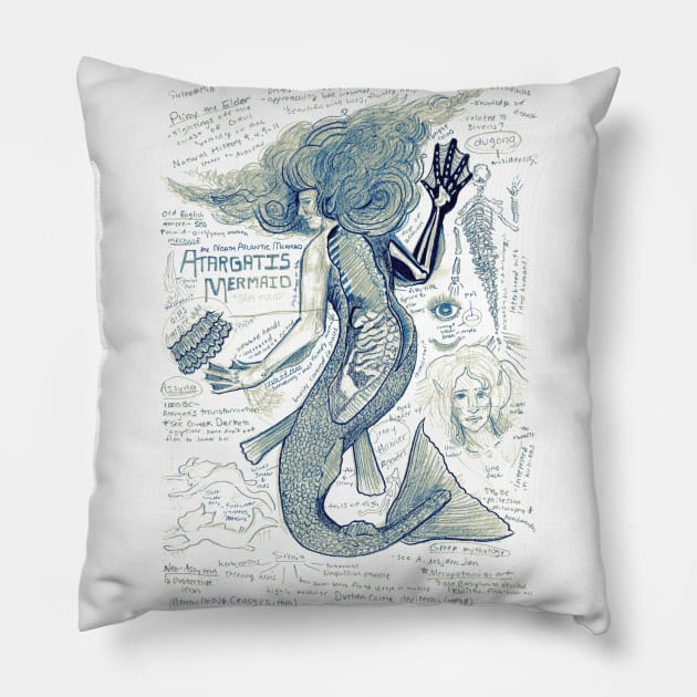 Atargatis Mermaid Pillow by Ballyraven