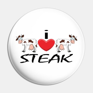 I Heart Steak Pin