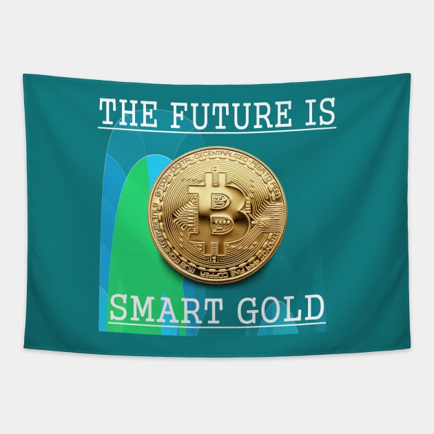 Bitcoin Gold Cryptocurrency Digital Assets Tapestry by PlanetMonkey