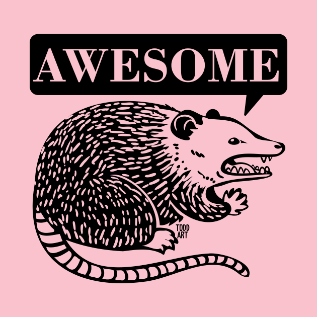 awesome possum by toddgoldmanart