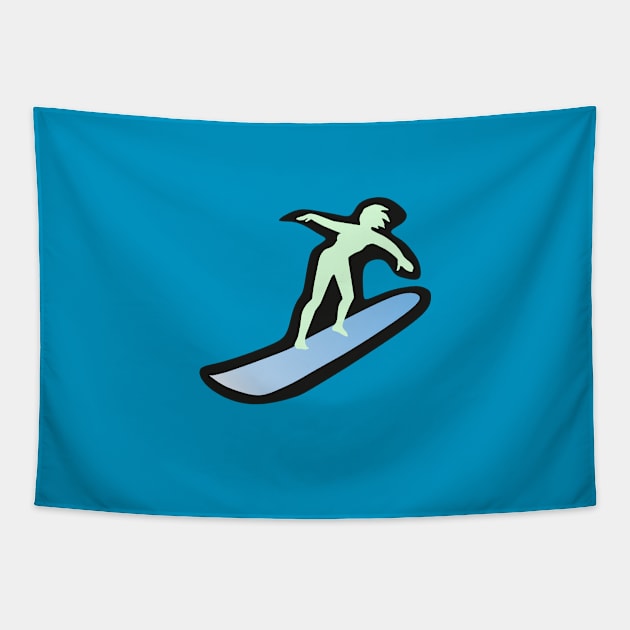 Surfer Tapestry by mypointink