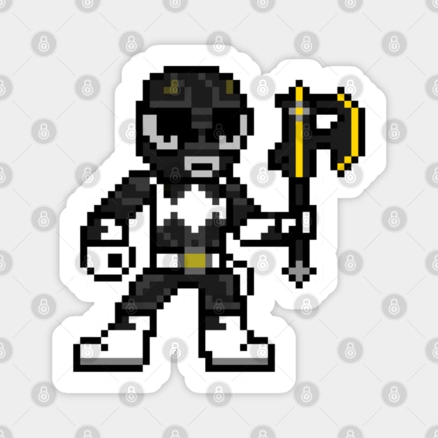 Black Ranger Pixel Magnet by Javier Casillas