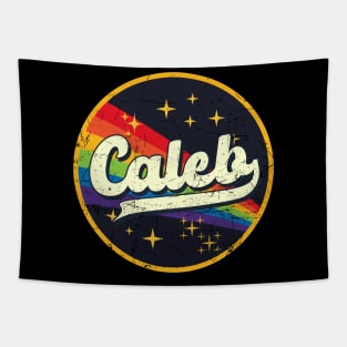 Caleb // Rainbow In Space Vintage Grunge-Style Tapestry