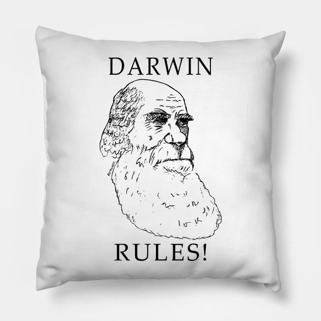 Darwin Rules! Pillow by headrubble