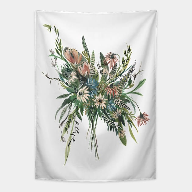 Wildflower Olivia Tapestry by themintgardener