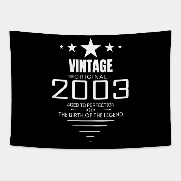 Vintage 2003 - Birthday Gift Tapestry by Fluen