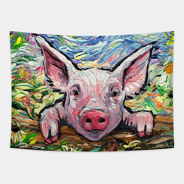 Piglet Tapestry by sagittariusgallery