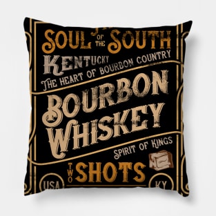 Vintage Whiskey label retro distressed Pillow