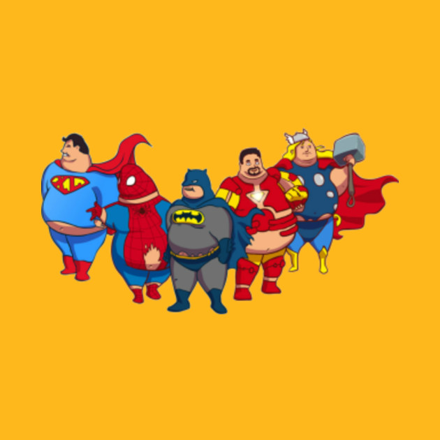 Fat Superheroes Marvel Dc Comics