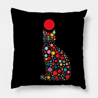 Cat Happy International Dot Day 2024 Polka Dot Men Women Kid Pillow