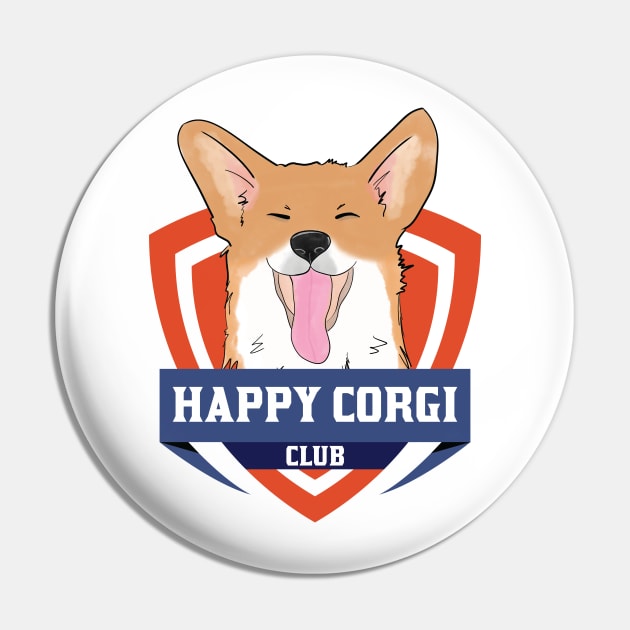 The Happy Corgi Club Pin by Issacart