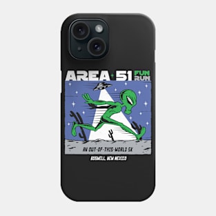 Area 51 Fun Run // Funny Running Alien Phone Case