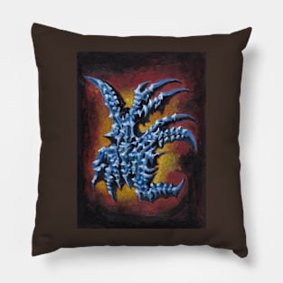 ABSTRACT BLUE CLAW Pillow