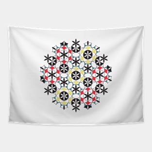 Colorful Flower of life Tapestry