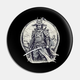 Samurai warrior line detailled Pin