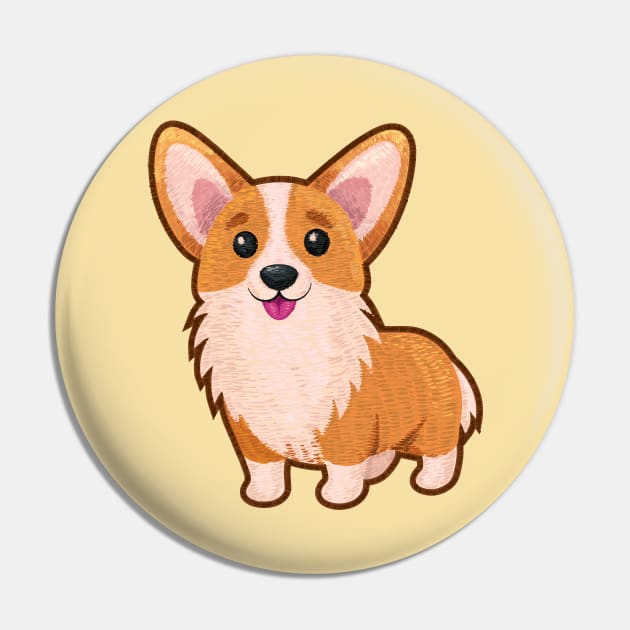 Cool Iron On Patches Corgi Pin by Catdog