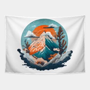 Summer Mountain View Tapestry