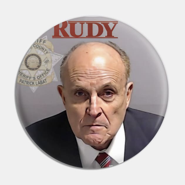 Rudy Giuliani Mugshot Pin by akastardust