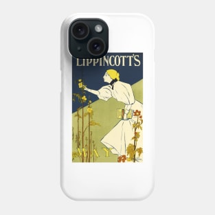 LIPPINCOTT'S MAY American Magazine Cover Art by William Carqueville 1895 Phone Case