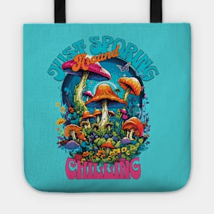 Just chilling - mushrooms cottagecore Tote