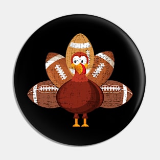 Funny turkey football for thanksgiving holiday season Pin