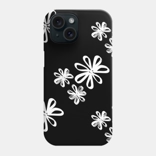 White Flower Vector Phone Case