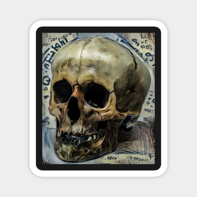 Skull writ Magnet by Donkeh23