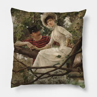 Idyll by Carl Larsson Pillow