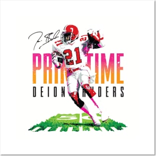 ASIOADWNA Prime Time Deion Sanders Poster Metal Tin Sign 8x12 Inches Man Cave Retro Vintage Wall Decor Art