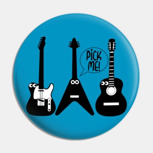 Pick Me Funny Guitar Pin