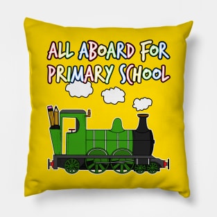 All Aboard For Primary School Steam Train Pillow