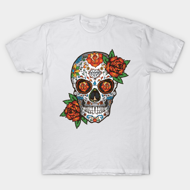 Discover skull flower - Skull Flowers Rose Bones Skeleton - T-Shirt