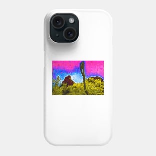 Saguaro In The Desert Phone Case