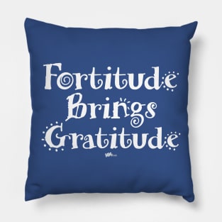 Gratitude F-B_Front-white Pillow