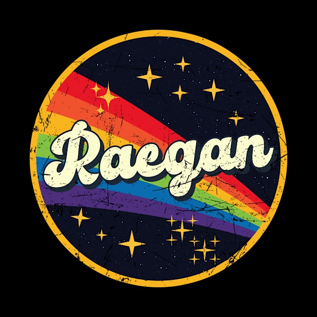 Raegan // Rainbow In Space Vintage Grunge-Style by LMW Art