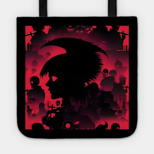 Necropunk girl art Tote