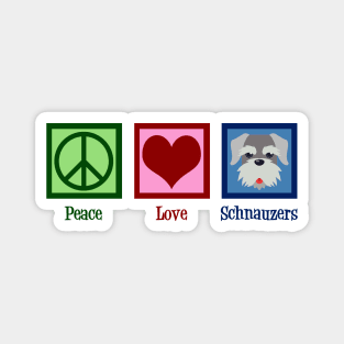 Peace Love Schnauzers Magnet