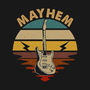 Mayhem Personalized Name Vintage Styles Camping 70s 80s 90s T-Shirt