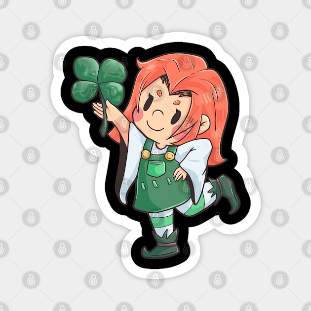 Leprechaun St Patricks Day Female Ireland Magnet by fansinn