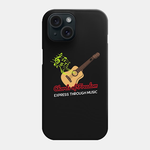 Chords of Freedom, Express Through Music Phone Case by Silvana Collection