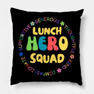 School Lunch Hero Squad Funny Pillow